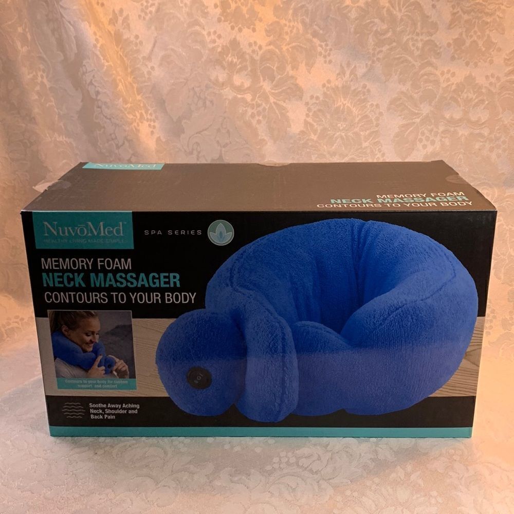 NuvoMed Spa Series Memory Foam Shoulders Neck Massager Contours To Your Body New